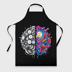Фартук кулинарный Правое и левое полушарие, цвет: 3D-принт
