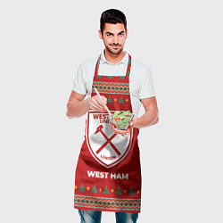 Фартук кулинарный West Ham new year, цвет: 3D-принт — фото 2