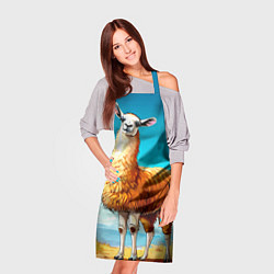 Фартук кулинарный Лама в прериях, цвет: 3D-принт — фото 2