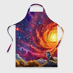 Фартук кулинарный Кукушка в космосе, цвет: 3D-принт