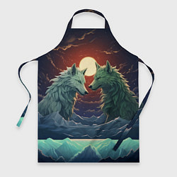 Фартук кулинарный Волк и волчица, цвет: 3D-принт