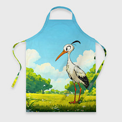 Фартук кулинарный Аист в лесу, цвет: 3D-принт