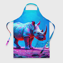 Фартук кулинарный Носорог в сказачном лесу, цвет: 3D-принт