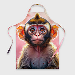 Фартук кулинарный Обезьянка в норке, цвет: 3D-принт