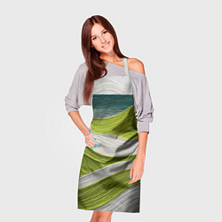 Фартук кулинарный Лаймовые волны, цвет: 3D-принт — фото 2