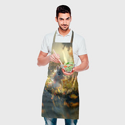 Фартук кулинарный Белая маленькая единорожка, цвет: 3D-принт — фото 2