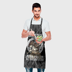 Фартук кулинарный Мои боги меня рабом не назначали: богатырь, цвет: 3D-принт — фото 2