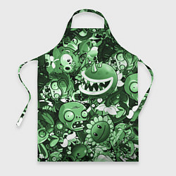 Фартук кулинарный Растения против зомби в зеленом цвете, цвет: 3D-принт