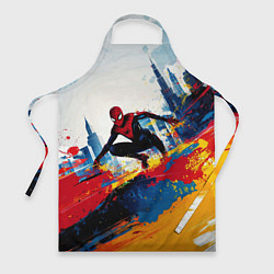 Фартук кулинарный Человек - паук и пролитая краска, цвет: 3D-принт