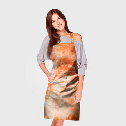 Фартук кулинарный Оранжевый тай-дай пятна, цвет: 3D-принт — фото 2
