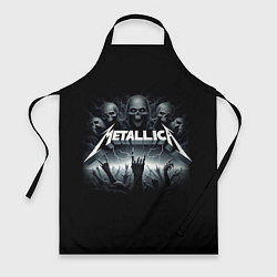 Фартук кулинарный Metallica thrash metal - gesture, цвет: 3D-принт