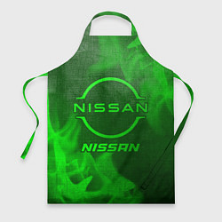 Фартук кулинарный Nissan - green gradient, цвет: 3D-принт