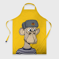 Фартук кулинарный NFT ape turtleneck, цвет: 3D-принт