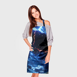 Фартук кулинарный Звезды и молнии в разломе плит, цвет: 3D-принт — фото 2