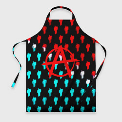 Фартук кулинарный Анархия человечки паттерн, цвет: 3D-принт