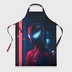 Фартук кулинарный Человек-паук с неоновыми глазами, цвет: 3D-принт