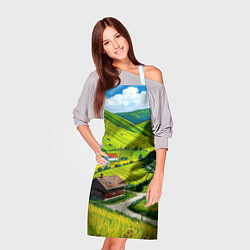 Фартук кулинарный Русская душа и поле, цвет: 3D-принт — фото 2