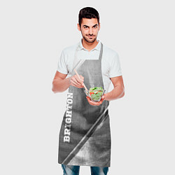 Фартук кулинарный Brighton - grey gradient вертикально, цвет: 3D-принт — фото 2