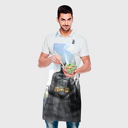 Фартук кулинарный Бэтмен стоит на улице, цвет: 3D-принт — фото 2