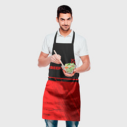 Фартук кулинарный CreepyPasta - red gradient посередине, цвет: 3D-принт — фото 2