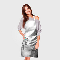 Фартук кулинарный Leicester City - white gradient вертикально, цвет: 3D-принт — фото 2