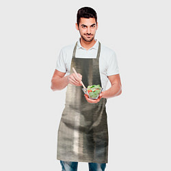 Фартук кулинарный Размытые серо-бежевые полосы, цвет: 3D-принт — фото 2