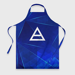Фартук кулинарный Thirty Seconds to Mars blue poly, цвет: 3D-принт