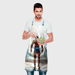 Фартук кулинарный Греко-римский борец, цвет: 3D-принт — фото 2