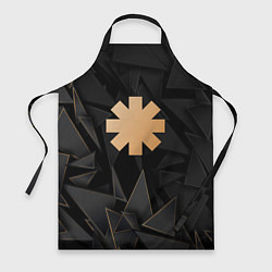 Фартук кулинарный Red Hot Chili Peppers golden poly, цвет: 3D-принт