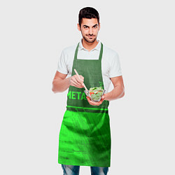Фартук кулинарный Metallica - green gradient посередине, цвет: 3D-принт — фото 2