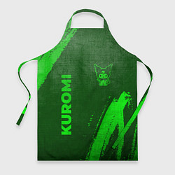 Фартук кулинарный Kuromi - green gradient вертикально, цвет: 3D-принт