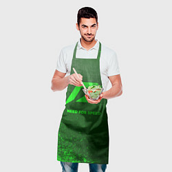 Фартук кулинарный Need for Speed - green gradient, цвет: 3D-принт — фото 2