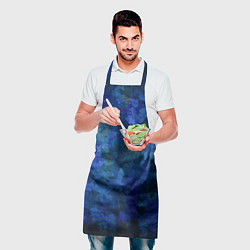 Фартук кулинарный Абстракция - blue uniform camouflage, цвет: 3D-принт — фото 2