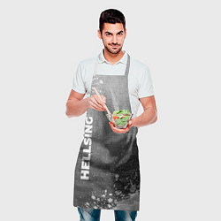 Фартук кулинарный Hellsing - grey gradient вертикально, цвет: 3D-принт — фото 2