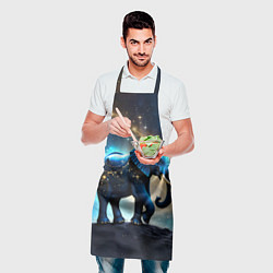 Фартук кулинарный Космический слон в звездной галактике, цвет: 3D-принт — фото 2