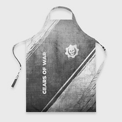 Фартук кулинарный Gears of War - grey gradient вертикально, цвет: 3D-принт
