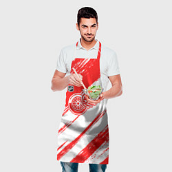 Фартук кулинарный Детройт Ред Уингз - брызги красок, цвет: 3D-принт — фото 2