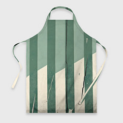 Фартук кулинарный Зеленые полосы, цвет: 3D-принт