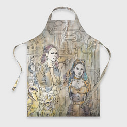Фартук кулинарный Девушки стимпанк, цвет: 3D-принт