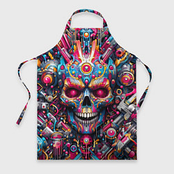 Фартук кулинарный Art cyber skull - ai art fantasy, цвет: 3D-принт