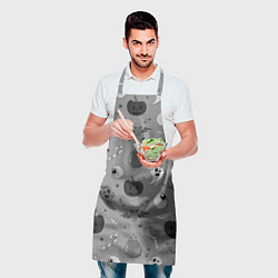 Фартук кулинарный Halloween grey, цвет: 3D-принт — фото 2
