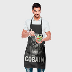 Фартук кулинарный Курт Кобейн - гранж-арт, цвет: 3D-принт — фото 2