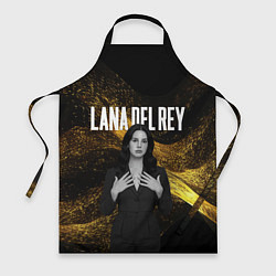 Фартук кулинарный Lana Del Rey в черном платье, цвет: 3D-принт