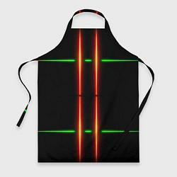 Фартук кулинарный Neon green black red line, цвет: 3D-принт