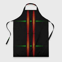 Фартук кулинарный Neon black green circles, цвет: 3D-принт