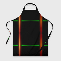 Фартук кулинарный Color black green orange lines, цвет: 3D-принт