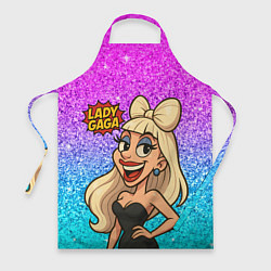 Фартук кулинарный Леди Гага мультяшная, цвет: 3D-принт