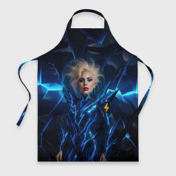 Фартук кулинарный Леди Гага женщина молния, цвет: 3D-принт
