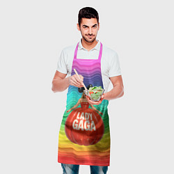 Фартук кулинарный Леди Гага в круглом надувном платье, цвет: 3D-принт — фото 2