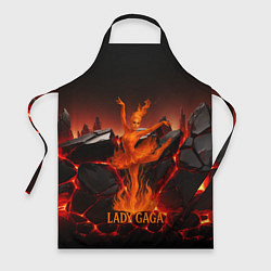 Фартук кулинарный Леди Гага огненная балерина, цвет: 3D-принт